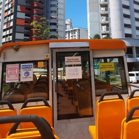 オープントップバス乗車
